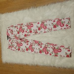 MASOI USA FLORAL SKINNY PANTS